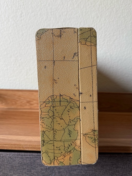 Map-Print Travel Briefcase in Tan and Brown - Picture 4 of 8